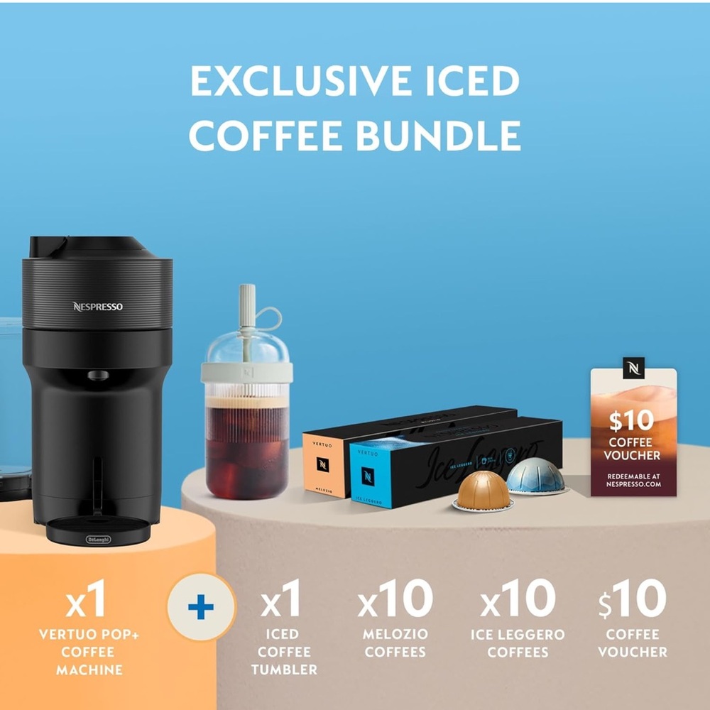 Nespresso Vertuo Pop+ in Black with Accessories